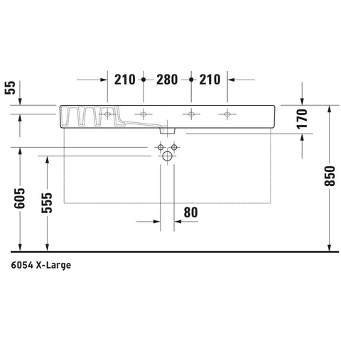 Duravit Vero Meubelwastafel - 125x49 cm - wit 0291357