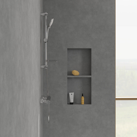 Villeroy & Boch Universal Showers Glijstangset - met drie functies - voor wandmontage - hoogglans chroom SW974411