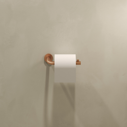 Clou Kaldur toiletrolhouder L-vorm zonder klep brons geb. PVD SW917311