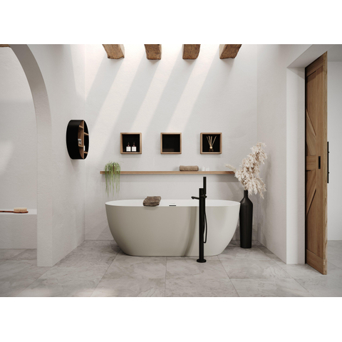 Looox chill baignoire îlot 170x80x60cm acrylique bicolore blanc brillant / gris mat SW730686