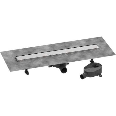 Hansgrohe RainDrain Go Caniveau de douche - 70cm - installation standard/à ras - carrelable - brushed stainless steel SW1590429