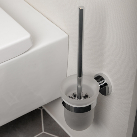 Royal plaza Salix toiletset haak+rolhouder+borstelhouder chroom SHOW26100 SHOW26100