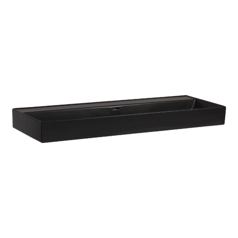 Saniclass Legend Lavabo pour meuble - 121x47x12cm - avec trop-plein - 1 vasque - 0 trou de robinet - céramique - noir mat SW972107