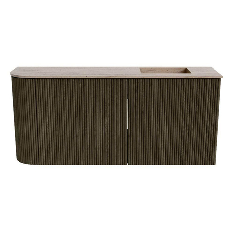 Mondiaz JOYA-DLUX 91.6cm toiletmeubel - ronding links kleur Shadow - Wastafel FAYE positie Rechts 1 kraangat kleur Saba. SW1425150
