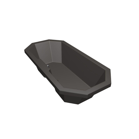 Xenz Sumba ligbad - 190x90cm - met overloop - zonder afvoer - Acryl Antraciet Mat SW103384