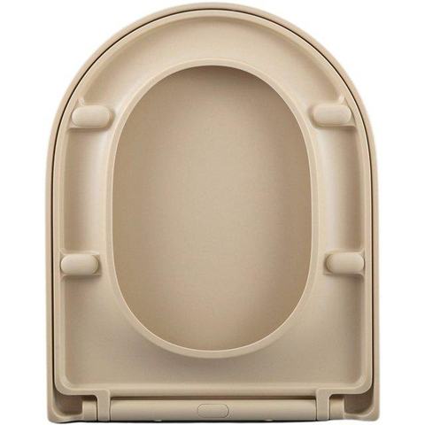 QeramiQ Dely Swirl Pack WC - 36,3x51,7cm - réservoir encastré Geberit UP720 Duofix Sigma - assise 35mm - plaque de déclenchement beige - boutons ronds - beige SW1412314