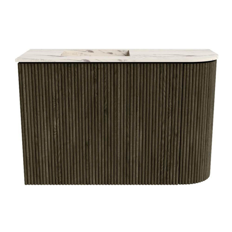 Mondiaz JOYA-DLUX 61.6cm toiletmeubel - ronding rechts kleur Shadow - Wastafel FAYE positie Links 1 kraangat kleur Nata. SW1425002
