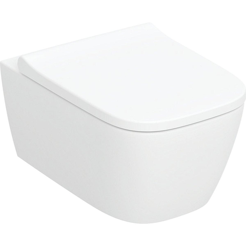 Geberit iCon hangtoilet - 35.5x53x33.5cm - rimless - met softclose zitting - wit glans SW1480588