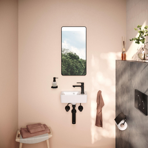 Hansgrohe Xanuia Q Wastafel/Fontein - 36x25cm - 1 kraangat - met overloop - glans wit SW1165060