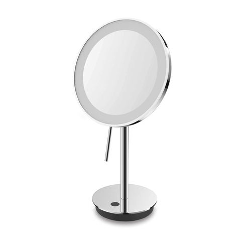 Zack Alona make-upspiegel – rond – 20x37,8 cm – LED-verlichting – 5x vergrotend – RVS hoogglans gepolijst SW484538