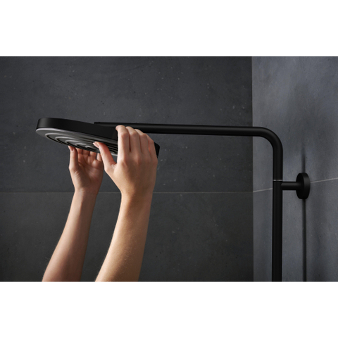 Hansgrohe Pulsify S Puro Puro1jet - showerpipe - ecosmart - 260 - thermostatisch - 3jet - handdouche en doucheslang - 160cm - thermostaat - mat zwart SW1151844