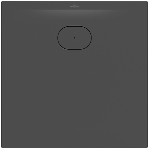 Villeroy & Boch Ecora douchebak - 80x80x3.5cm - afvoer korte zijde - anthracite (antraciet) SW1558926