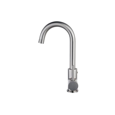 Fortifura Calvi Mitigeur lavabo rehaussé avec bec rotatif Inox brossé PVD SW809348