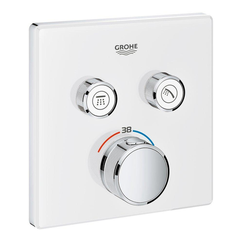 GROHE Smartcontrol Partie de finition pour robinet de douche encastrable thermostatique avec inverseur 2 voies carré blanc SW104930