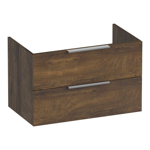 BRAUER Elevate meuble sous-lavabo 80 sans poignées à poser 2 tiroirs avec fermeture en douceur et 1 découpe pour siphon - Grove SW1200185