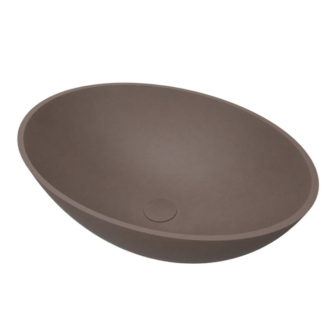 Arcqua Prince Opbouw Waskom - ovaal - 49x34cm - mat mokka SW1584236