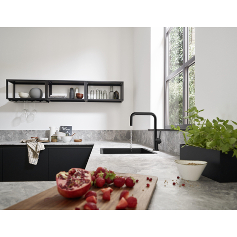 Hansgrohe Talis m54 Eengreeps keukenmengkraan U - 220 - mat zwart SW528919