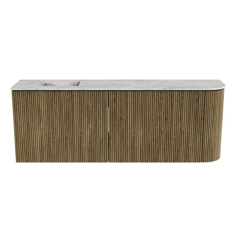 Mondiaz JOYA-DLUX 111.6cm toiletmeubel - ronding rechts kleur Dusk - Wastafel FAYE positie Links Zonder kraangat kleur Glace. SW1423185