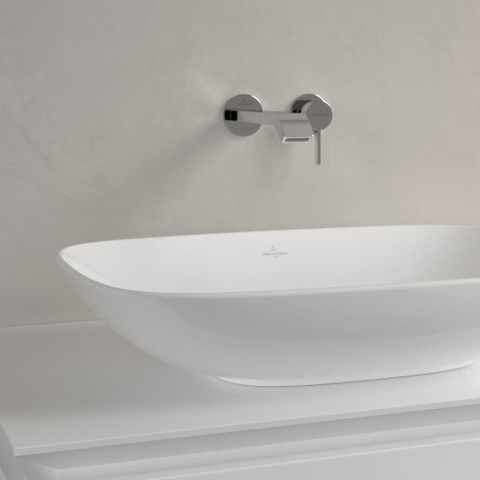 Villeroy & Boch Loop & Friends opzetwastafel - 62x42cm - zonder kraangat - zonder overloop CeramicPlus - White Alpine (glans wit) SW644144