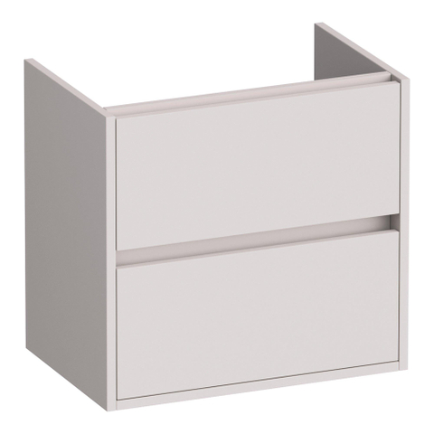 BRAUER Adore meuble sous-lavabo peu profond - 60x39x55cm - 2 tiroirs à fermeture douce - sans poignées - 1 découpe pour siphon - sable mat SW1198411
