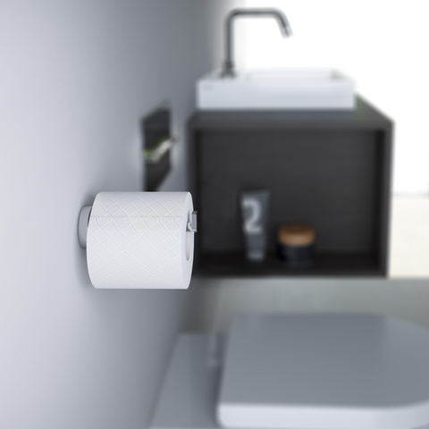 Clou Flat Porte-rouleau de papier toilette 4,8x4,8cm sans clapet chrome SW9746