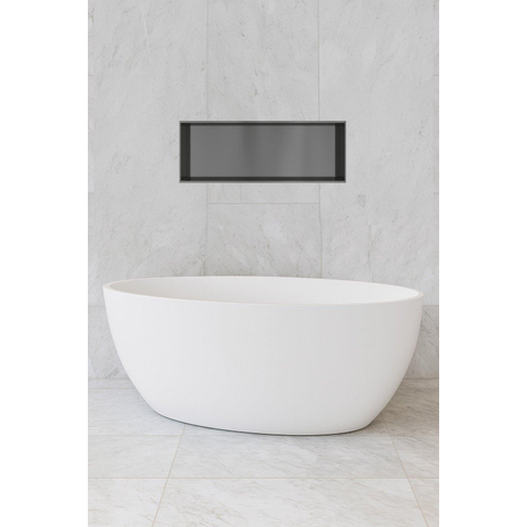 Hotbath &MORE Inbouwbox of inbouwnis - 30x80x10 - PVD - geborsteld gunmetal (antraciet) SW1246589