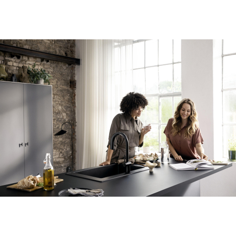Hansgrohe Aqittura Filtersysteem - 210 uittrekbare uitloop - 1jet - mat zwart SW918722