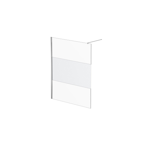 Saniclass Bellini Inloopdouche - 160x200cm - veiligheidsglas - helder glas matte band - anti kalk - chroom SW358002