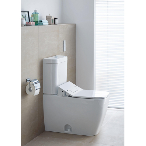 Duravit Karree Closetrolhouder - met klep - hoogglans chroom SW55120