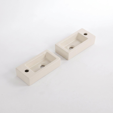 QeramiQ Dely Fontein - 38x18.5x9cm - keramiek - kraangat links - linnen SW1449877