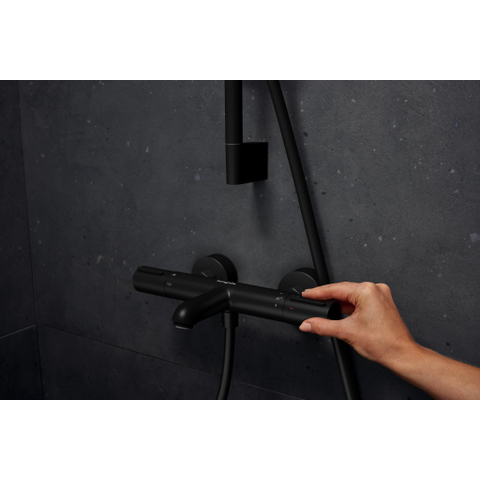 Hansgrohe Ecostat element Badkraan - thermostatisch - opbouw - thermostaat - mat zwart SW1186258