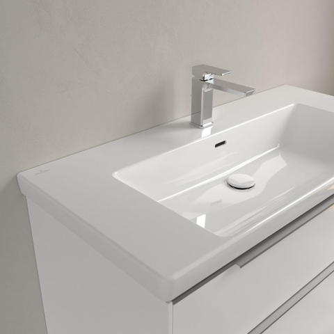 Villeroy & Boch Subway 3.0 meubelwastafel - 100x47cm - 1 kraangat - met overloop - White Alpine (glans wit) SW641634