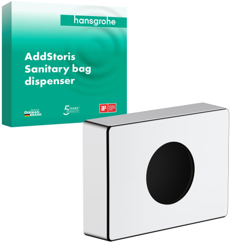 Hansgrohe Addstoris Houder - voor hygienezakjes - hoogglans chroom SW651175