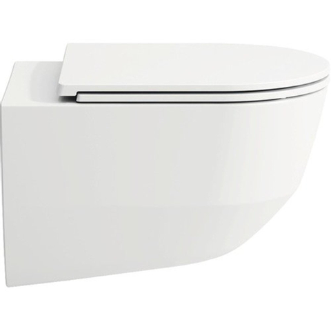 Laufen Pro Pack WC suspendu 39.7x55.7x46.5cm sans bride abattant wc slimseat softclose céramique brillant blanc SW97463