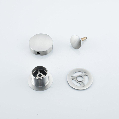Fortifura Calvi Badafvoercombinatie - draaibediening - geschikt voor bodemdikte 10-20mm - geborsteld RVS SW1381751