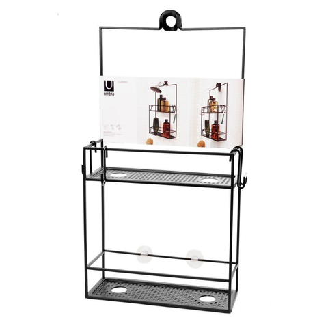 Umbra Cubiko douche etagere 61x31x11cm Staal Zwart SW539637