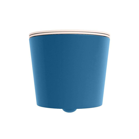 Mondiaz LAVIE WC suspendu – sans bride – 36 x 53 cm – avec abattant softclose – Jeans (bleu), abattant Rosee (rose) SW1208687