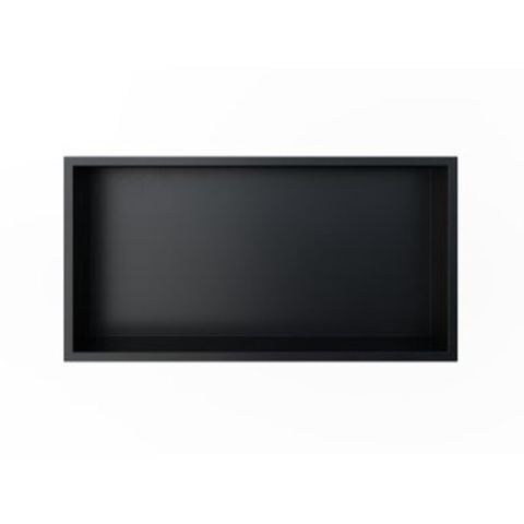 Looox Storage Collection Inbouwnis - 60x30x7cm - flens - mat zwart SW1247910