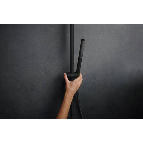 Hansgrohe Pulsify S Puro Thermostatische Regendoucheset - 26cm - ronde hoofddouche - staaf - handdouche - thermostaat - mat zwart SW1151838