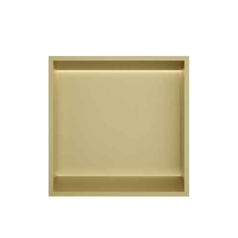 Hotbath &MORE Inbouwbox of inbouwnis - 30x30x10 - met LED - IP44 - PVD - geborsteld messing (goud) SW1246557