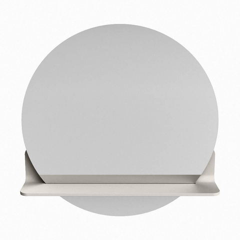 Mondiaz SPOT spiegel – Ø60 cm – met planchet – Linen (offwhite) SW1235553