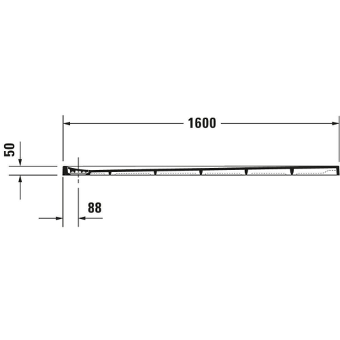 Duravit Stonetto Kunststof douchebak (Solid Surface) rechthoekig - 160x100x5cm - wit SW85970
