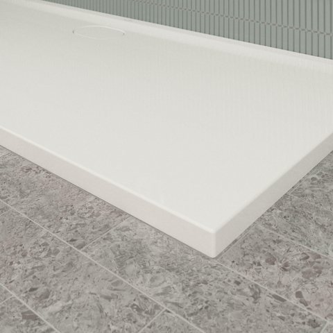 Villeroy & Boch Ecora douchebak - 180x80x3.5cm - afvoer lange zijde - white alpine (wit) SW1558950