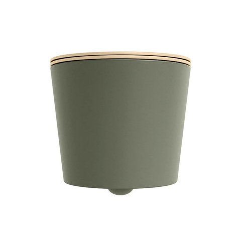 Mondiaz LAVIE hangtoilet – spoelrandloos – 36 x 53 cm – met softclose zitting – Army (groen), zitting Sand (beige) SW1208766
