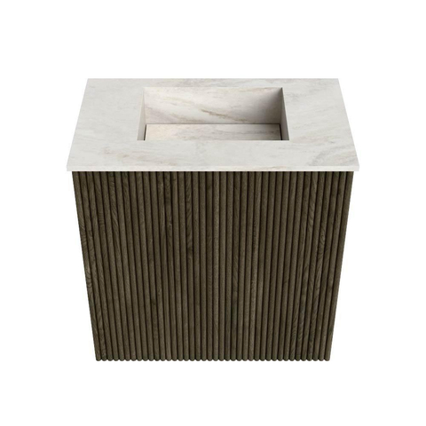Mondiaz JOYA-DLUX 40cm toiletmeubel - kleur Shadow - Wastafel FAYE positie Midden Zonder kraangat kleur Ostra. SW1422951