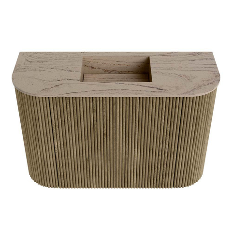 Mondiaz JOYA-DLUX Meuble de salle de bains 63,2cm - arrondi gauche et droite couleur Dusk - Vasque FAYE position Milieu Sans trou de robinet couleur Arena SW1425794