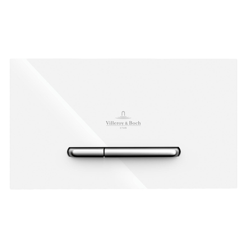 Villeroy & Boch Viclean Viconnect WC bedieningsplaat - kunststof - 2 knops - White (mat chroom) SW451912