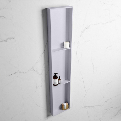 Mondiaz Easy nis 29.5x149.5x8cm voor Inbouw/opbouw 3 open vakken Solid surface Cale/Cale SW643880