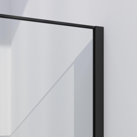 Brauer Season Douche à l'italienne - 100x200cm - verre clair avec cadre - Noir SW1039044