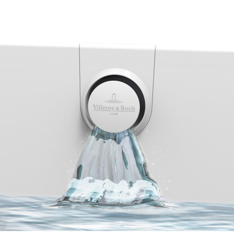 Villeroy & Boch Oberon 2.0 kunststof duobad quaryl rechthoekig - 180x80x47cm - inclusief poten en afvoer /overloopcombinatie - Stone White (mat wit) SW454171